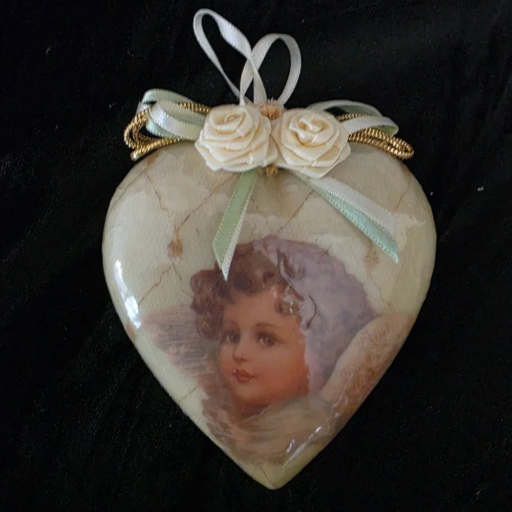 Lot of Vintage Victorian Style Christmas‎ Ornaments: Kewpie, Teacup, Angel, Etc